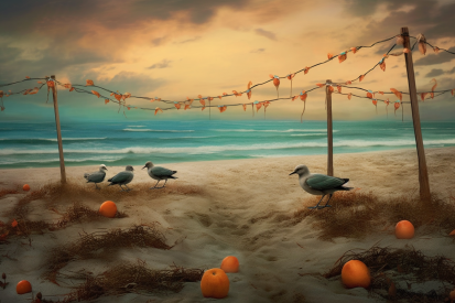 Birds on a beach