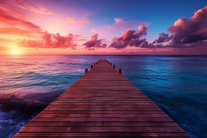 A dock leading to the water