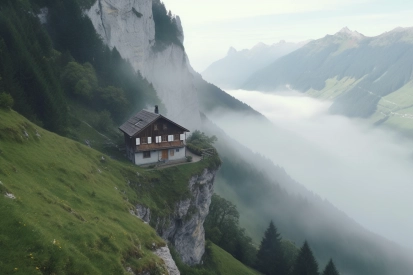 A house on a cliff