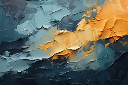 A close up of a painting
