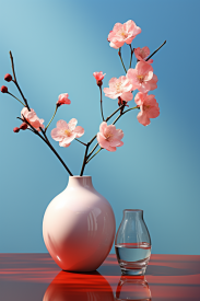 A pink flowers in a vase