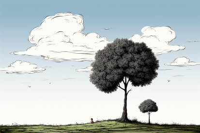 A tree on a hill