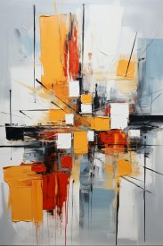 A painting of a city