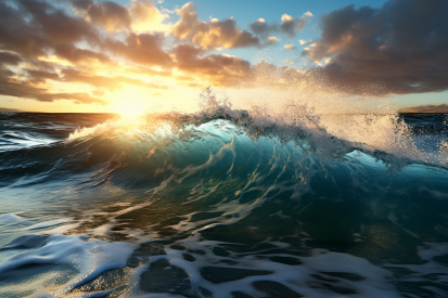 A wave in the ocean
