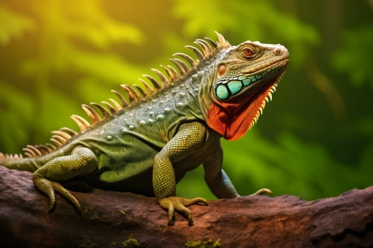 A lizard on a rock
