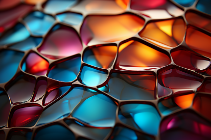 A close up of colorful bubbles
