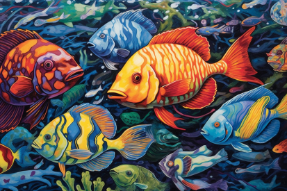 A group of colorful fish