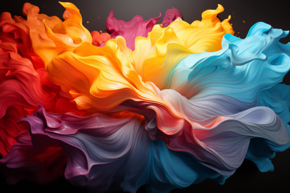 A colorful swirly fabric