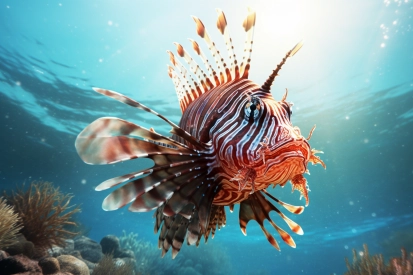 A fish swimming in the water