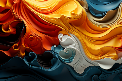 A colorful swirls of different colors