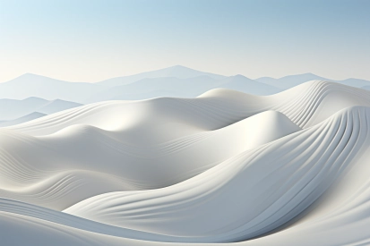 A white hills with waves