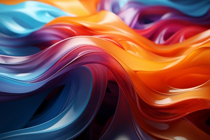 A colorful swirly waves