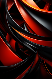 A red and black curved lines
