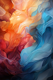 A colorful swirls of fabric