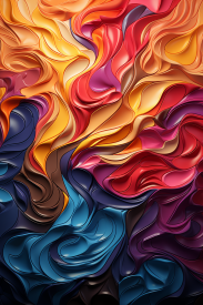 A colorful swirls of paint