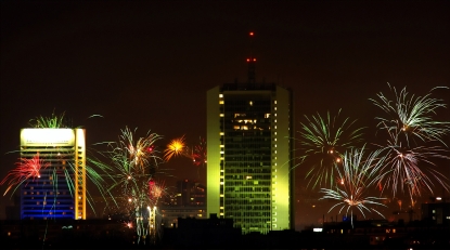 Fireworks over Prague