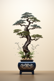A bonsai tree in a pot