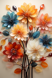 A group of colorful flowers
