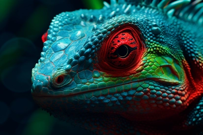 A close up of a lizard&#039;s face