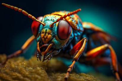 A close up of a bug