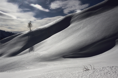 On the snow plains