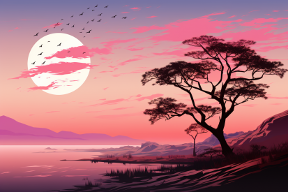 A tree by the water