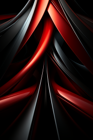 A close up of a red and black object