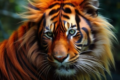 A close up of a tiger