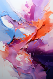 A close up of a painting