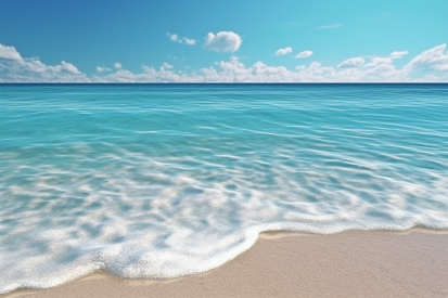 A beach with waves and sand