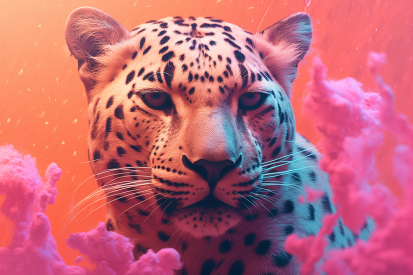 A close up of a leopard
