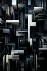 A black and white maze