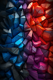 A colorful crystals in different colors
