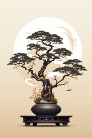 A bonsai tree in a pot