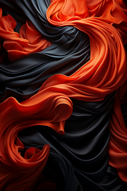 A black and orange fabric