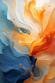 A colorful swirls of paint