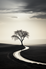 A tree on a road