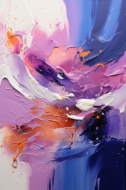 A close up of a painting