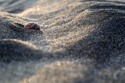 In sand