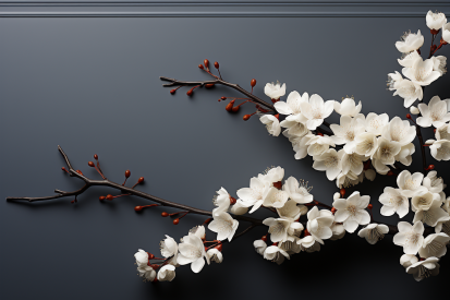 A white flowers on a branch