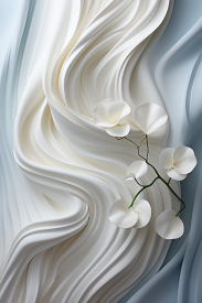 A white flower on a white cloth