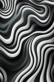 A black and white striped background