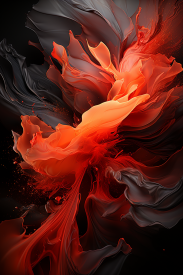 A red and black liquid
