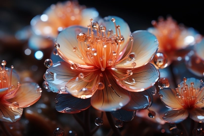 A close up of a flower