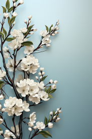 A white flowers on a tree branch