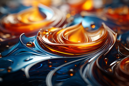 A close up of a colorful swirl