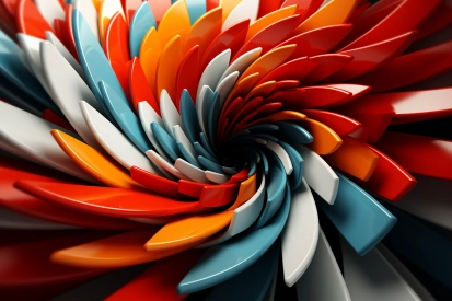 A colorful spiral of plastic