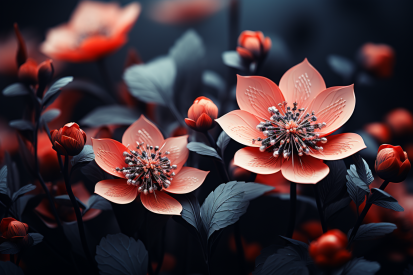 A close up of flowers