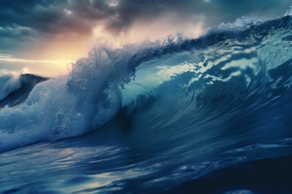 A wave in the ocean