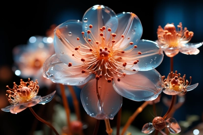 A close up of a flower